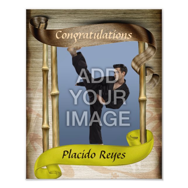 Impression Photo Arts martiaux lourds Portrait de ceinture jaune Un (Devant)