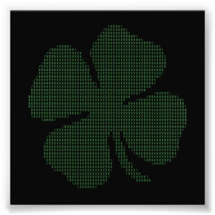 Impression Photo Ascii Art Shamrock Four Leaf Clover