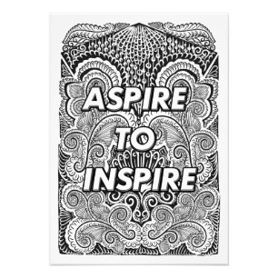 Impression Photo ASPIRE À INSPIRER - Devis de déclaration positive