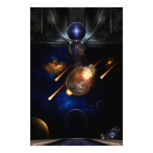 Impression Photo Astéroïde Apocalypse Fractage Art Spacescape