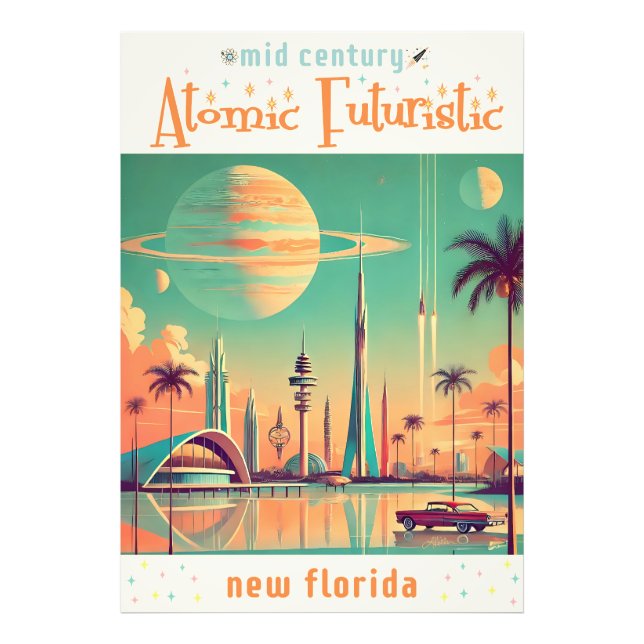 Impression Photo Atomic Futuristic New Florida (Devant)