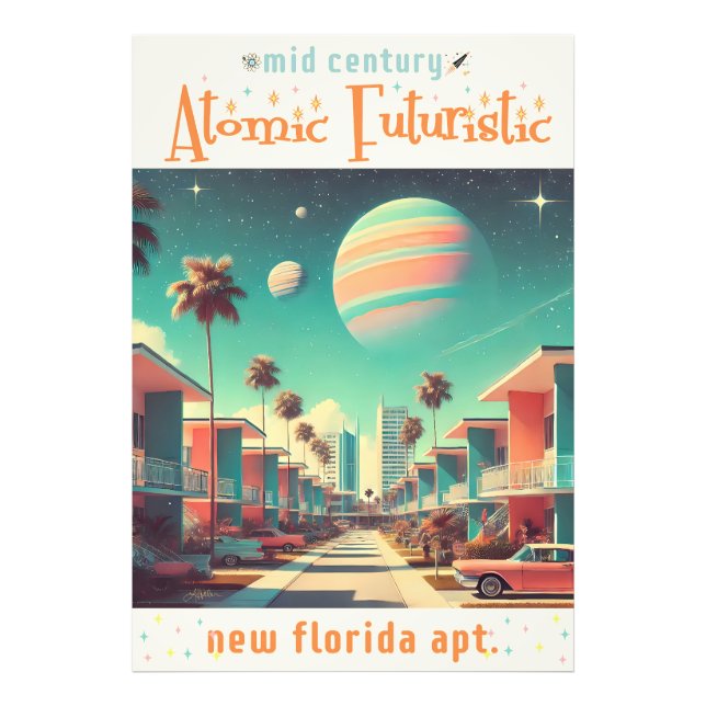 Impression Photo Atomic Futuristic New Florida Apartments (Devant)