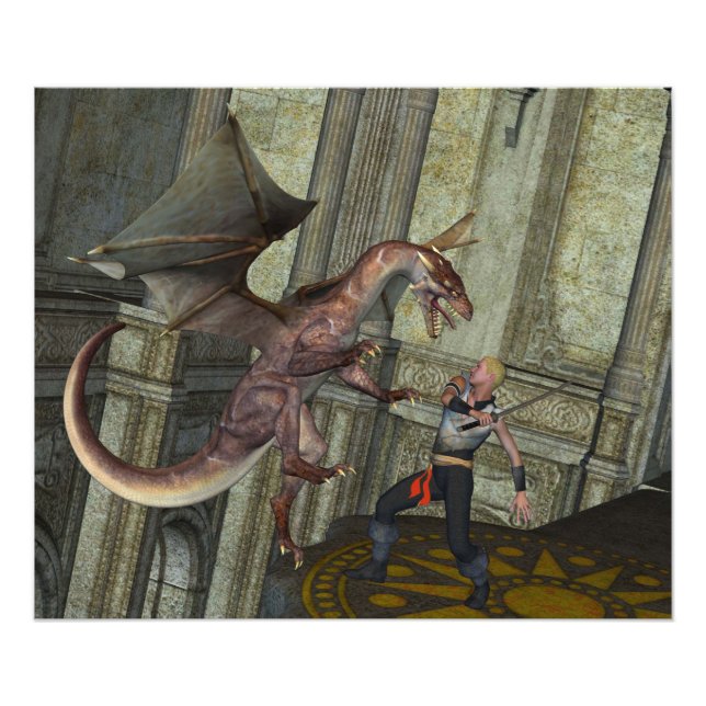 Impression Photo Attaque au dragon (Devant)