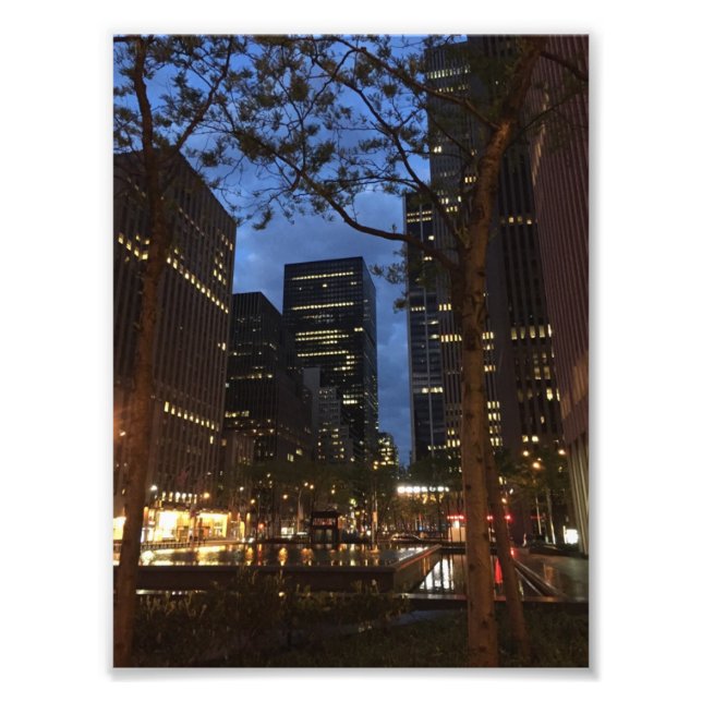 Impression Photo Aube au Rockefeller Center Lumières d'architecture (Devant)