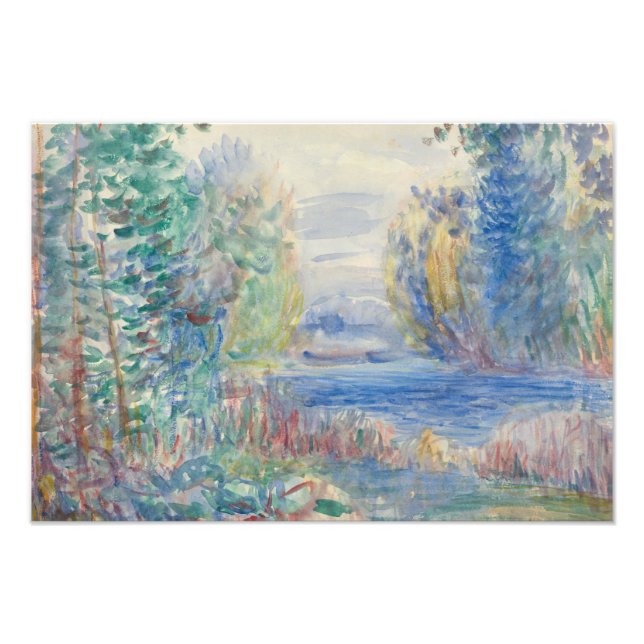 Impression Photo Auguste Renoir - Paysage fluvial (Devant)