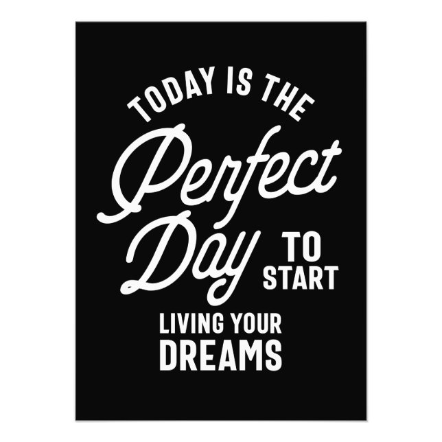 Impression Photo Aujourd'Hui Est Le Jour Idéal Pour Commencer À Viv (Devant)