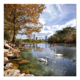 Impression Photo Austin, Texas Barton Creek / Ladybird Lake Skyline