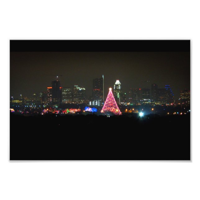 Impression Photo Austin Texas Christmas Trail of Lights Skyline (Devant)