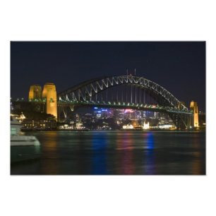 Impression Photo Australie, Sydney. Port de Sydney la nuit.