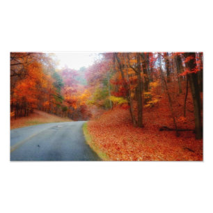Impression Photo Automne bleu #2 de route express de Ridge
