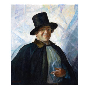 Impression Photo Autoportrait en chapeau supérieur et cap par N. C.