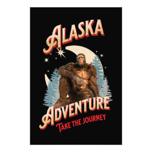 Impression Photo Aventure Bigfoot en Alaska Art Rétro de la Nature