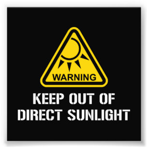 Impression Photo AVERTISSEMENT - Ne pas entrer dans la lumière dire