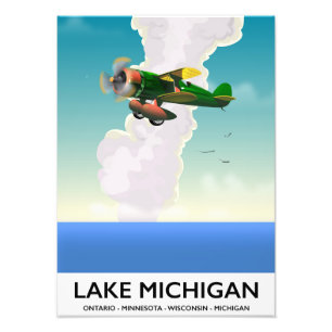 Impression Photo Avis de voyage en vol du lac Michigan