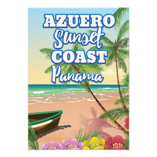 Impression Photo Azuero Sunset Coast Panama affiche de voyage de pl
