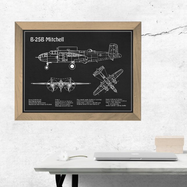 Impression Photo B-25B Mitchell Doolittle - Plan directeur de l'avi (Créateur téléchargé)
