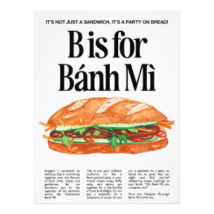 Impression Photo B est pour Banh Mi