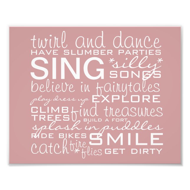 Impression Photo Baby Girl Nursery Print (Devant)