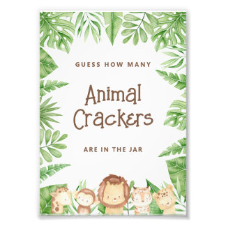 Impression Photo Baby shower de jeu Safari Guess - Panneau modifiab