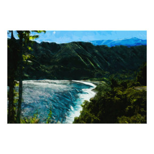 Impression Photo Baie sur la route à l'abrégé sur Hana Maui Hawa