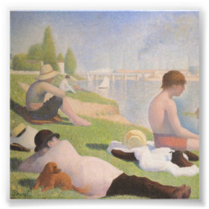 Impression Photo Baigneurs chez Asnieres par Georges Seurat
