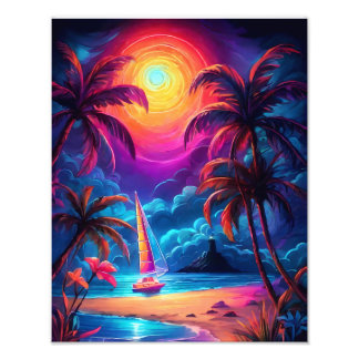 Impression Photo Balise de bord de mer Neon 2