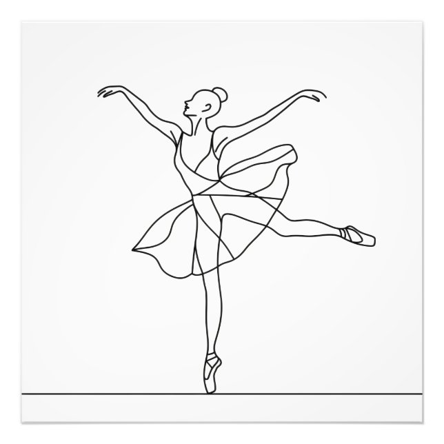 Impression Photo Ballet Dancer Line Art (Devant)