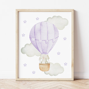 Impression Photo Ballons à air chaud violet, Animaux, Eléphant, Éto