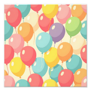 Impression Photo Ballons de fête de différentes couleurs