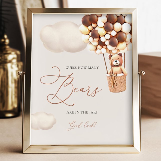 Impression Photo Ballons Ours Chocolat Devinez combien d'ours Signa (Créateur téléchargé)