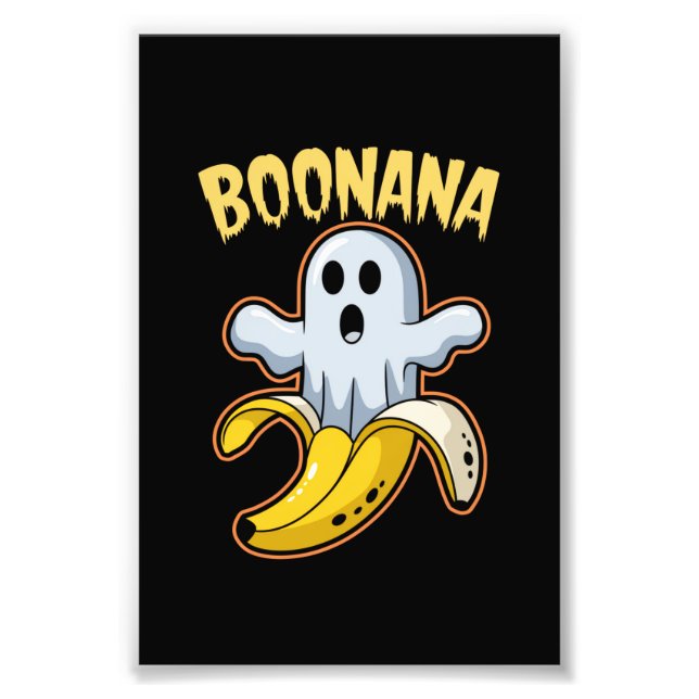 Impression Photo Bananana Fantôme Mignon Banane Halloween (Devant)