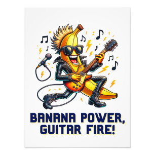 Impression Photo Banane Rockstar Avec Jamming Guitare