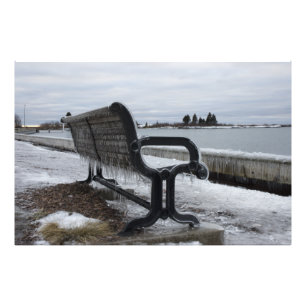 Impression Photo Banc du lac Supérieur en hiver