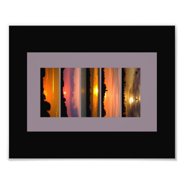 Impression Photo Bandes de coucher de soleil (Devant)