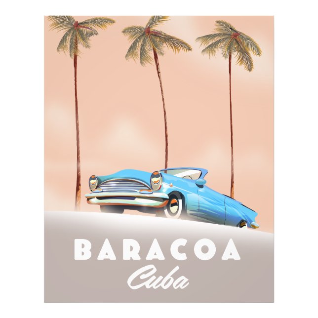 Impression Photo Baracoa Cuba voiture ancienne (Devant)