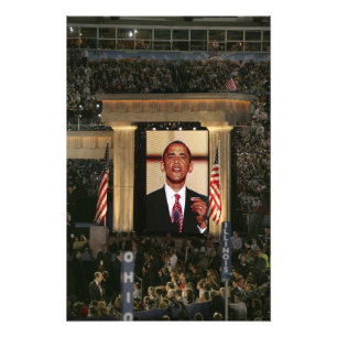 Impression Photo Barak Obama parle lors de la dernière soirée de la