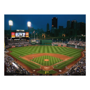 Impression Photo Baseball de Pittsburgh en soirée