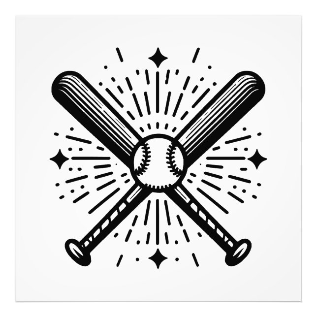 Impression Photo baseball vintage (Devant)