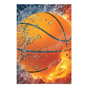 Impression Photo Basket-ball en feu