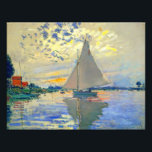 Impression Photo Bateau Monet au Petit-Gennevilliers<br><div class="desc">Photo Impression représentant la peinture à l’huile de Claude Monet Sailboat au Petit-Gennevilliers (1874). Un voilier serein navigue dans les eaux de Paris,  France. Parfait pour les amateurs d'impressionnisme et de collectionneurs d'art français !</div>