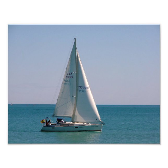 Impression Photo Bateau voilier dans la Méditerranée (Devant)