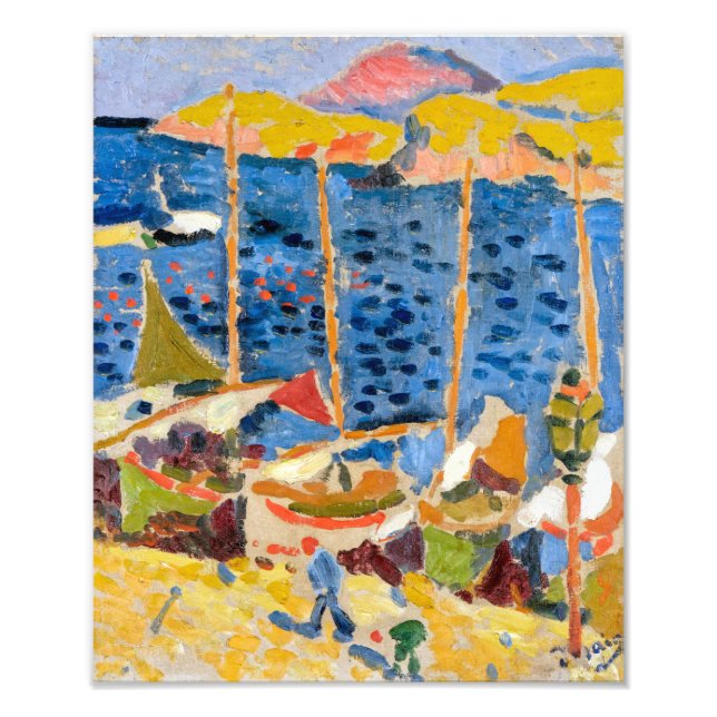 Impression Photo Bateaux au Port de Collioure | Andre Derain | (Devant)
