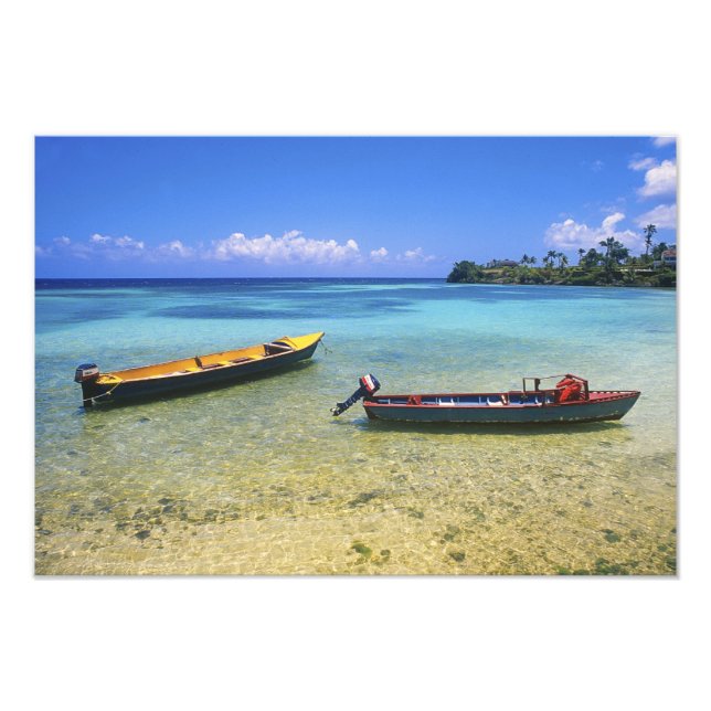 Impression Photo Bateaux de pêche, Boston Beach, Port Antonio, (Devant)