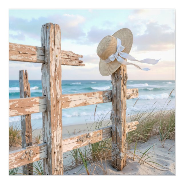 Impression Photo Beach Sun Hat in Ocean Breeze (Devant)