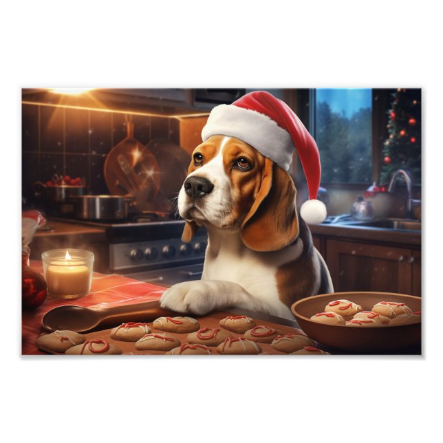 Impression Photo Beagle Noël Cookies Festive Festive (Devant)