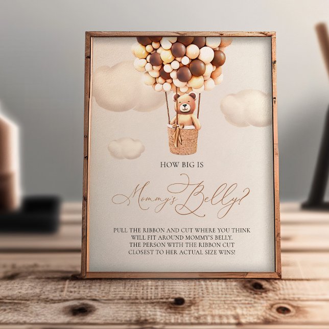 Impression Photo Bear Balloons - Quelle taille a le ventre de maman (Créateur téléchargé)