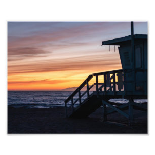 Impression Photo Beau coucher de soleil - Marina Del Rey, CA