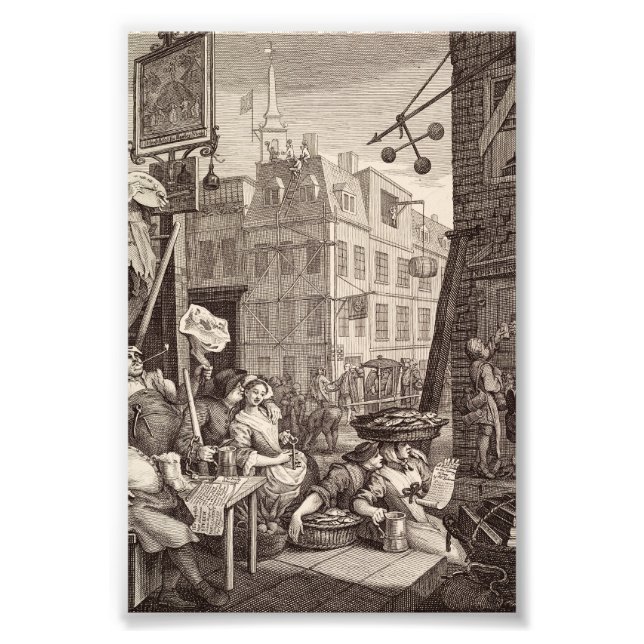 Impression Photo Beer Street par William Hogarth (Devant)