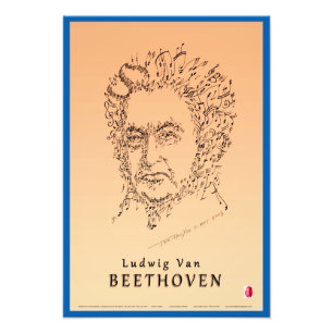 Impression Photo Beethoven font face à la musique