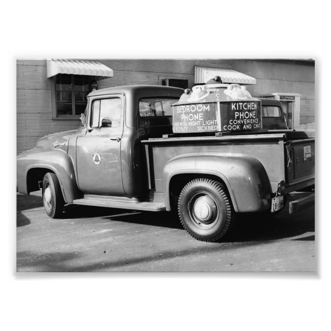Impression Photo Bell Téléphone Ad Truck 1950 Dyersburg Jackson T (Devant)